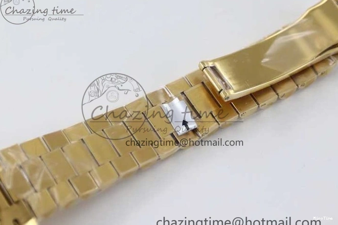 MiroTime 0121 Day Date 40mm YG 904L Steel TWF 1:1 Best Edition White Dial on YG Bracelet A FreshLook 2368